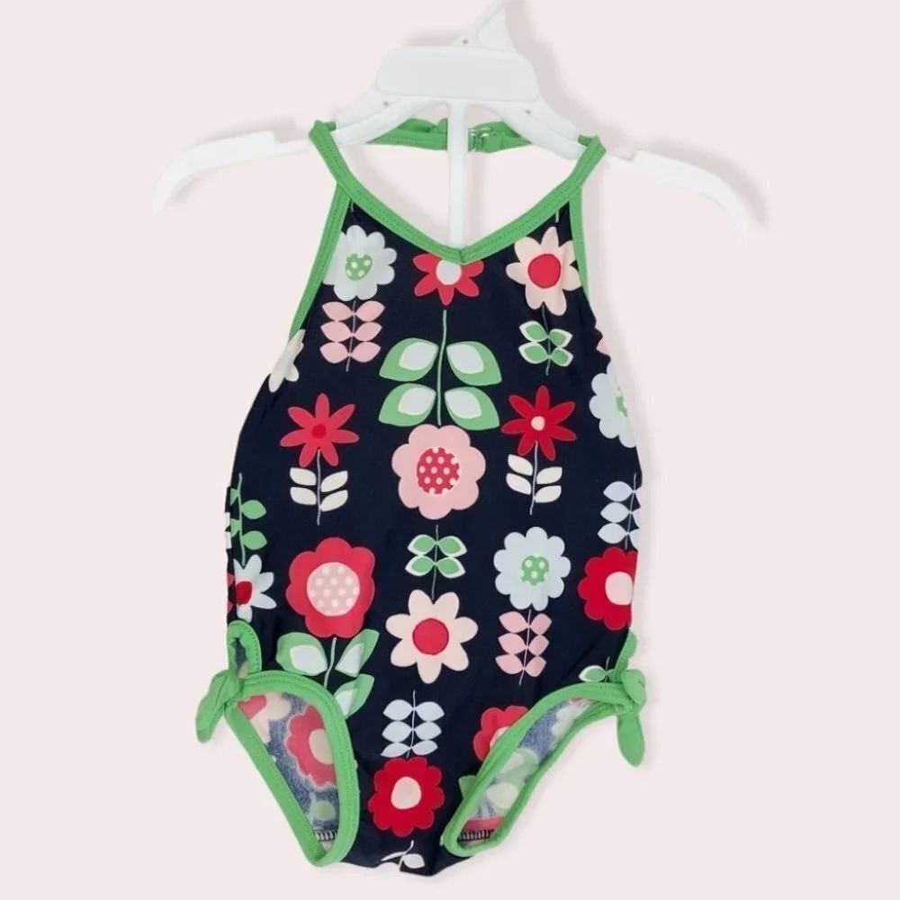 Baby‎ Gap swimsuit one piece halter bold floral  size 6-12 month